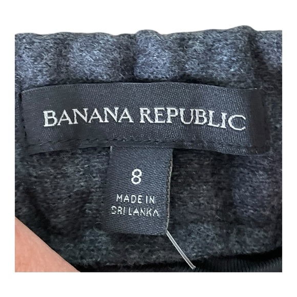 Banana Republic High Rise Tapered Italian Wool blend Size 8 Career Grey - Picture 2 of 13